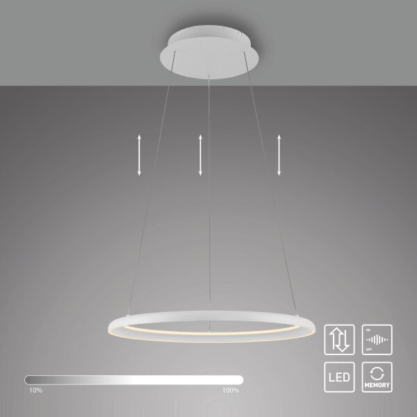 Schöner Wohnen 15570-16-LED stmievateľný luster na lanku QUILLO LED/36W/230V priemer 60 cm biela