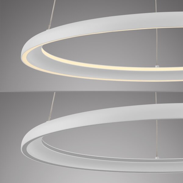 Schöner Wohnen 15570-16-LED stmievateľný luster na lanku QUILLO LED/36W/230V priemer 60 cm biela