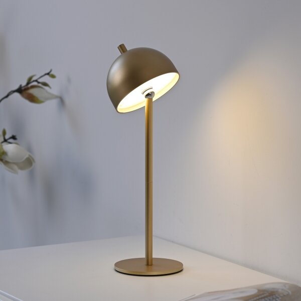 Schöner Wohnen 19244-12 - LED stmievateľná stolná lampa BELLIS LED/2,5W/5V IP54 zlatá