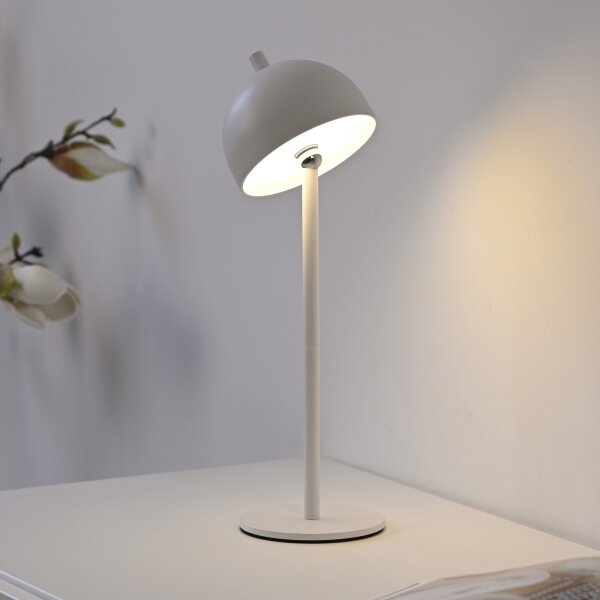 Schöner Wohnen 19244-16 - LED stmievateľná stolová lampa BELLIS LED/2,5W/5V IP54 biela