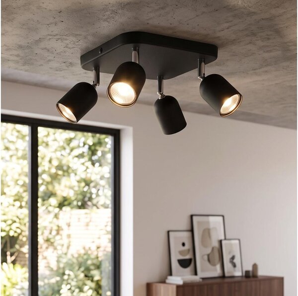 LED bodové svietidlo TOP 4xGU10/10W/230V čierne