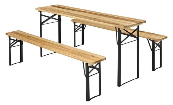 Pivný set Loris 1+2 - prírodná / čierna