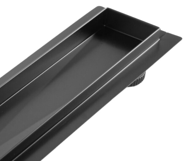Rea Neox Pro, odtokový žľab 50cm s 360 stupňovým otočným sifónom, čierna matná, REA-G2741