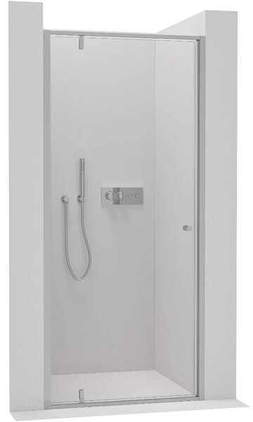 CERANO - Pivotové sprchové dvere Ferri L/P - 6 mm - chróm, transparentné sklo - 90x195 cm