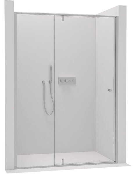 CERANO - Pivotové sprchové dvere Santini L/P - 6 mm - chróm, číre sklo - 120x195 cm
