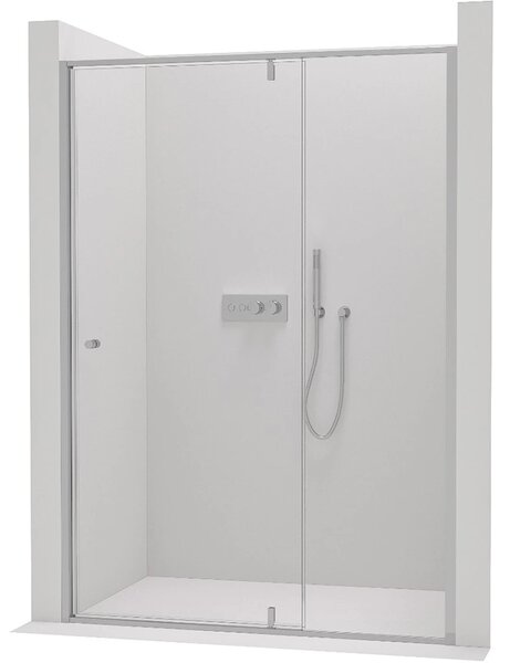 CERANO - Pivotové sprchové dvere Santini L/P - 6 mm - chróm, číre sklo - 120x195 cm
