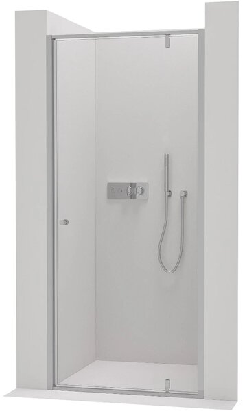 CERANO - Pivotové sprchové dvere Ferri L/P - 6 mm - chróm, transparentné sklo - 90x195 cm