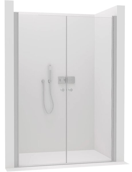 CERANO - 2-krídlové sprchové dvere Antelo L/P - 6 mm - chróm, číre sklo - 76x190 cm