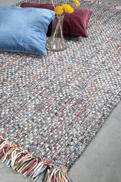 Leeds dark grey multi koberec