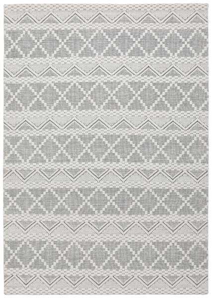 RUČNE TKANÝ KOBEREC, 70/130 cm, čierna, biela Linea Natura - Koberce