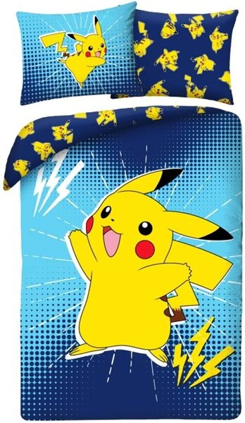 Posteľné obliečky z mikrovlákna Pokémon Pikachu - 70x90 cm + 140x200 cm