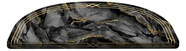 Čierne nášľapy na schody v sade 16 ks 65x20 cm Marble Dream - Vitaus