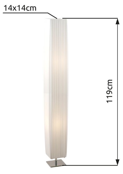 Globo 24662 stojaca lampa Bailey 2x40W | E27 - biela