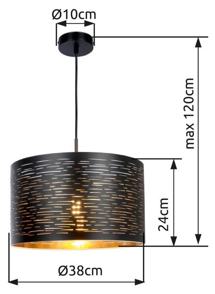 Globo 15342 závesné stropné svietidlo Tunno 1x40W | E27