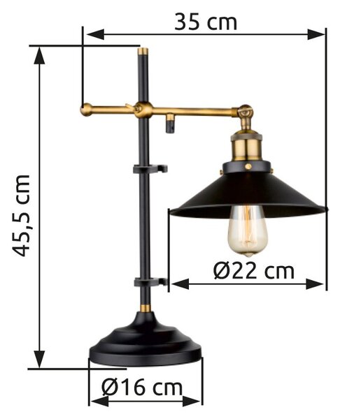 Globo 15053T stolná lampička Lenius 1x60W | E27