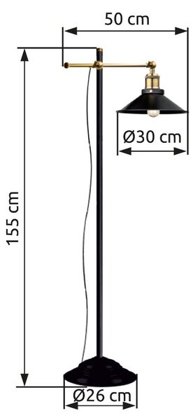 Globo 15053S stojaca lampa Lenius 1x60W | E27