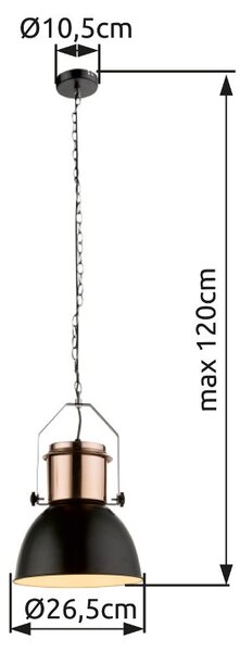 Globo 15282 závesné stropné svietidlo Kutum 1x40W | E27