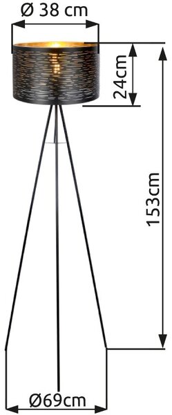 Globo 15342S stojaca lampa Tunno 1x40W | E27