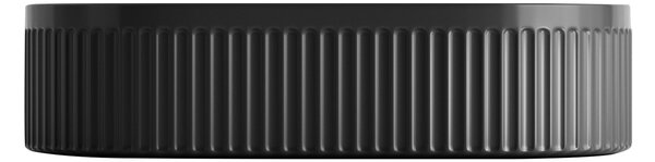 Invena Glamour Trend, oválne umývadlo na dosku 500x325x122 mm, čierna matná, INV-CE-63-W05-L