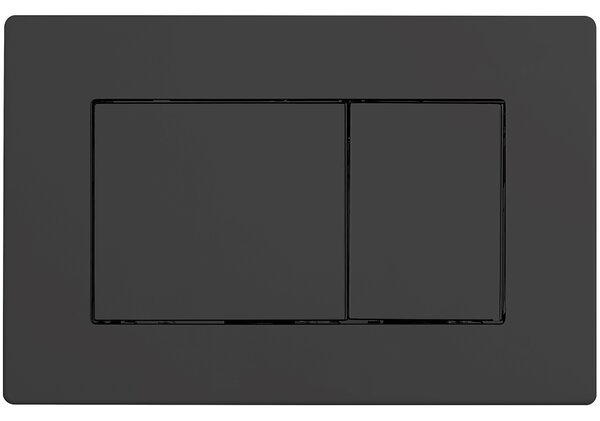 CERANO - Kompletná WC súprava Profi/Cronus Standard - biela lesklá - WC tlačidlo Classic/Čierna matná - na zamurovanie - 59,3x38,4 cm