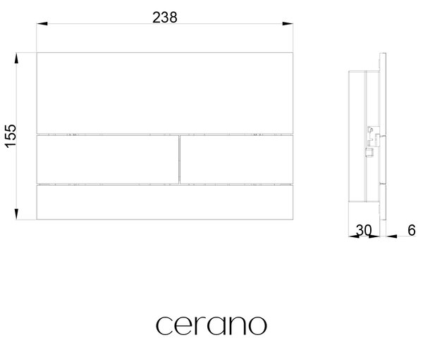 CERANO - Kompletná WC súprava Profi/Cronus Standard - biela lesklá - WC tlačidlo Line/zlatá - na zamurovanie - 59,3x38,4 cm