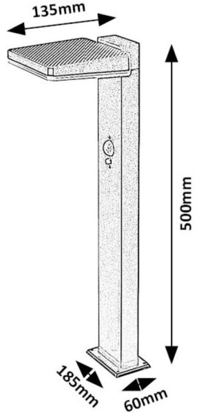Rabalux 77079 - LED solárna vonkajšia lampa LASSET LED/4,4W/3,7V IP54 antracit