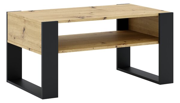 KONDELA Konferenčný stolík, dub artisan/čierna, CARA 1