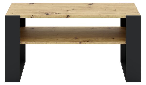 KONDELA Konferenčný stolík, dub artisan/čierna, CARA 1