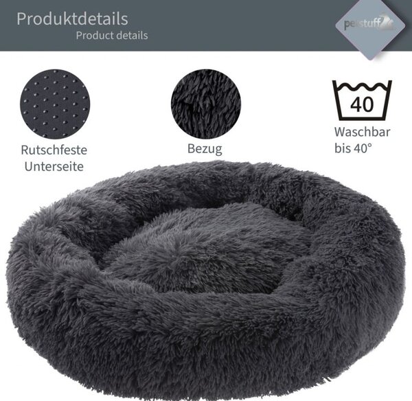 PETSTUFF pelech pre psa, okrúhly, tmavo- šedý, 60 cm