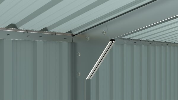 Plechová garáž BestBerg AG-18A / 18 m² / 602 x 300 x 232 cm / sivá