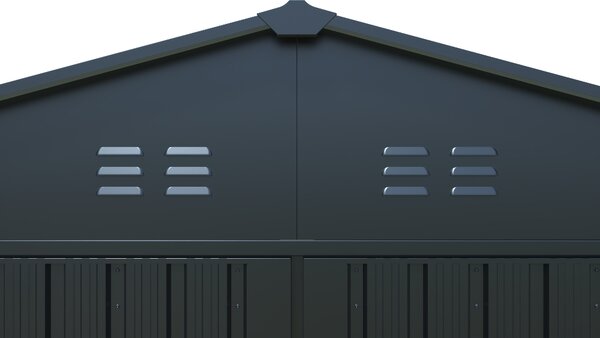 Plechová garáž BestBerg AG-18A / 18 m² / 602 x 300 x 232 cm / sivá
