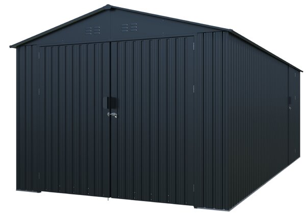 Plechová garáž BestBerg AG-18A / 18 m² / 602 x 300 x 232 cm / sivá
