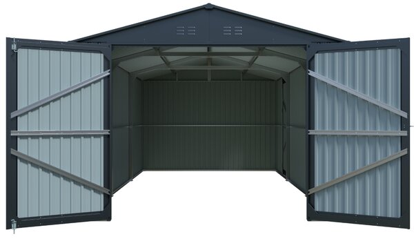 Plechová garáž BestBerg AG-18A / 18 m² / 602 x 300 x 232 cm / sivá