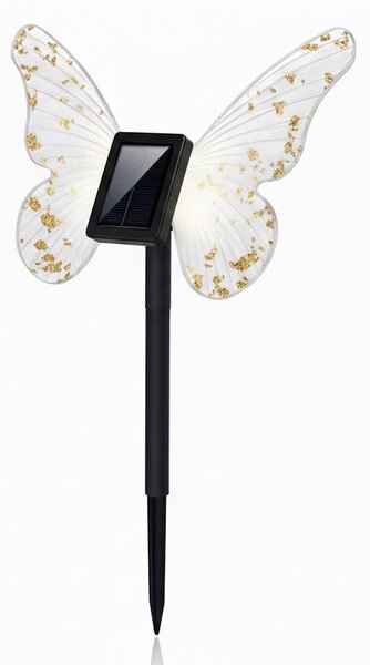 Exteriérové solárne zapichovacie svietidlo Butterfly, RGB