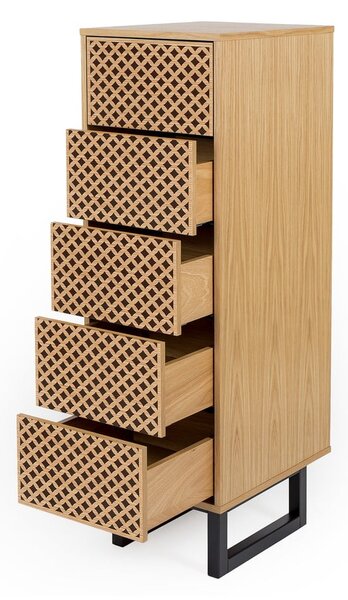 Komoda v dubovom dekore Woodman Camden Diamond, 40 x 123 cm