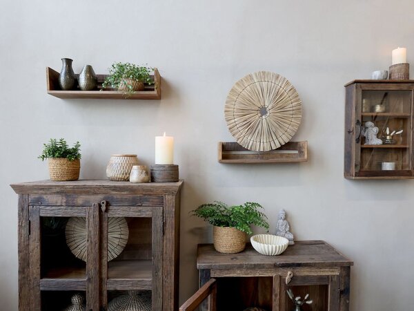 Hnedá antik drevená polička Grimaud - 60*15*14 cm - Chic Antique
