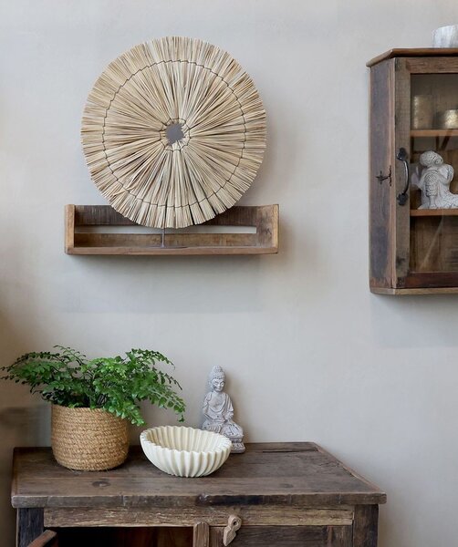 Hnedá antik drevená polička Grimaud - 60*15*14 cm - Chic Antique