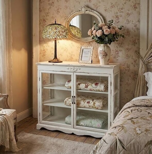 Farebná stolná lampa Tiffany Flower Garden - Ø 46*72cm E27/max 2x60W - Clayre & Eef