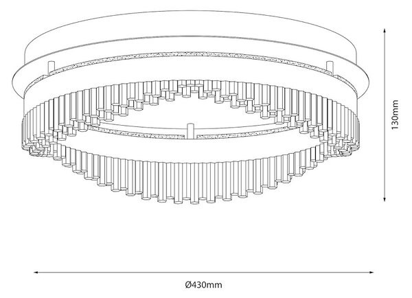 Stropné LED svietidlo Preciosa, 1x LED 36w, 4000k, g