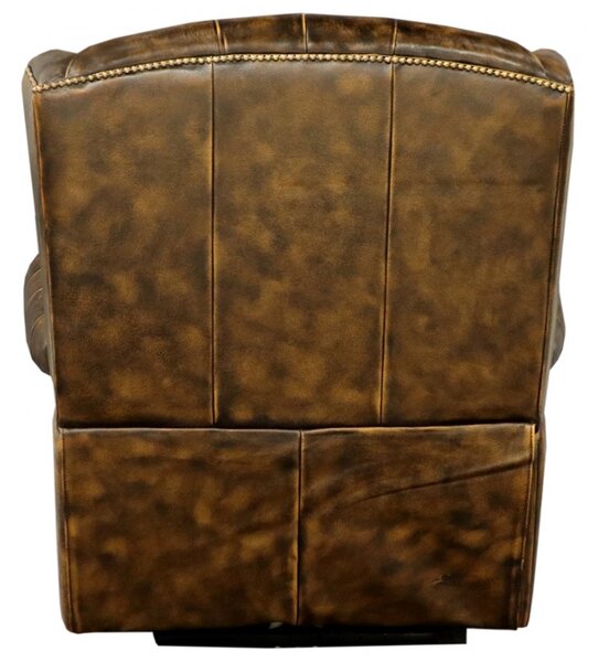 Elektrické polohovacie kreslo Chesterfield Stunning z pravej hovädzej kože Whisky