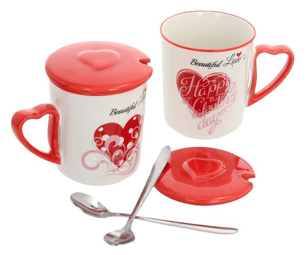 Sada hrnčekov Beautiful Love I z przykrywką 350ml