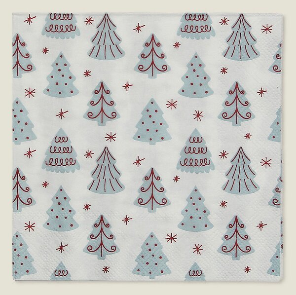 Vianočné obrúsky Winter Trees I 16x16 cm