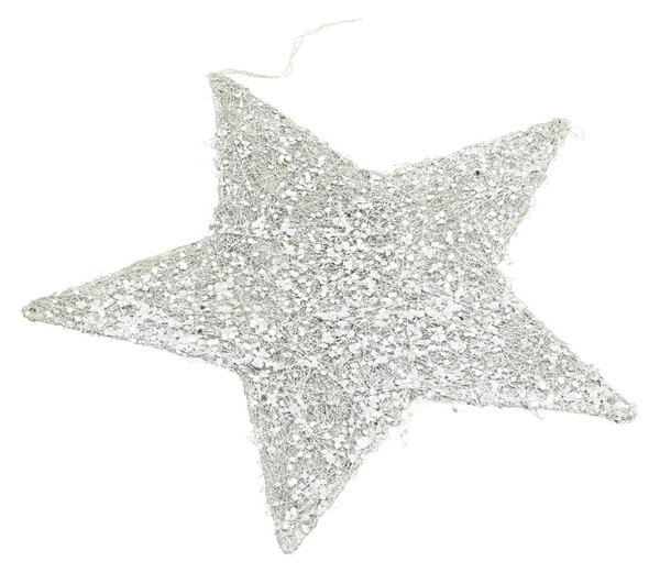 Vianočná ozdoba Star Silver 25 cm