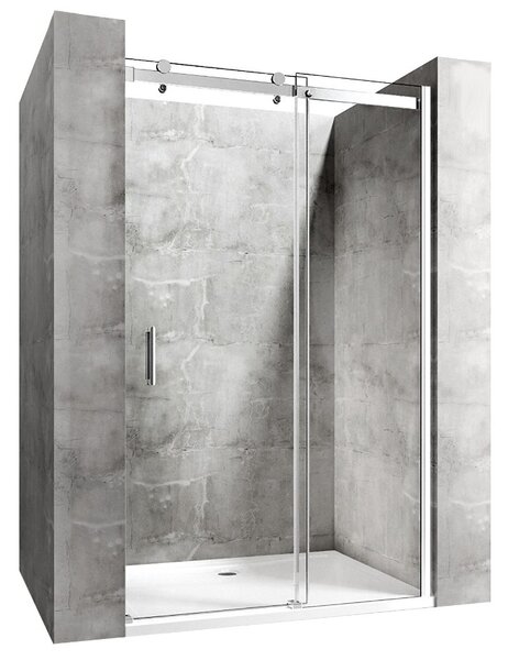 Rea Nixon, posuvné sprchové dvere 150x190 cm, pravé, 8mm číre sklo, chrómový profil, REA-K5009