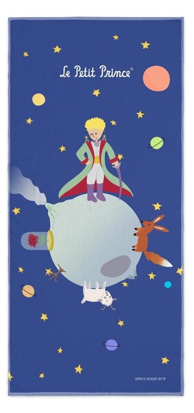 Tmavomodrá detská osuška 150x70 cm Le petit prince - Mr. Fox