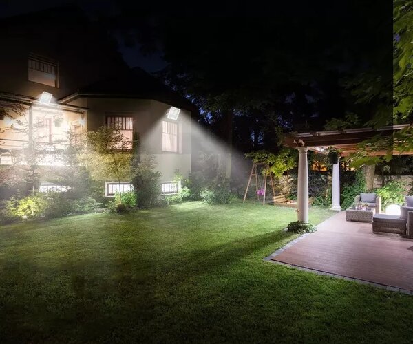 Foxter ETD300W Solárny LED reflektor, IP66, diaľkové ovládanie, 300W