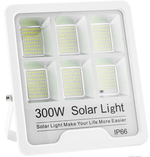 Foxter ETD300W Solárny LED reflektor, IP66, diaľkové ovládanie, 300W