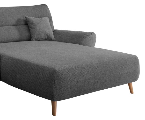 ROHOVÁ SEDAČKA, drevo, textil, antracitová MID.YOU - Sedačky, Online Only