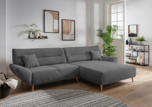 ROHOVÁ SEDAČKA, drevo, textil, antracitová MID.YOU - Sedačky, Online Only