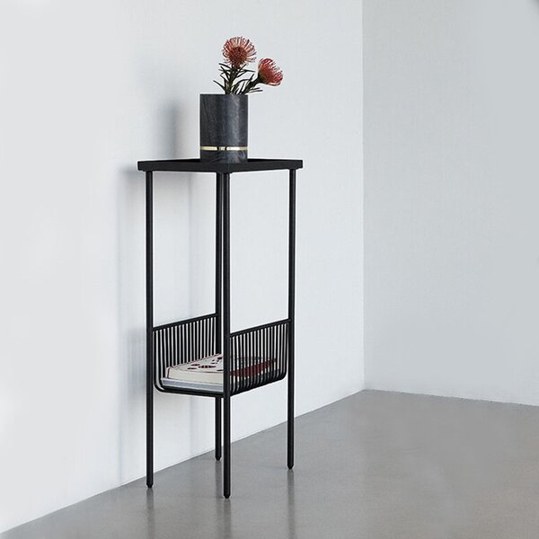 Čierny Odkladací stolík Eyrie − Malý 40 × 30 × 93 cm HÜBSCH
